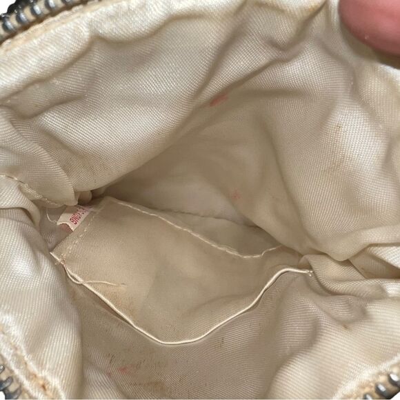 Vintage Silver Lame Beaded Evening Bag Purse Made in Hong Kong - Picture 4 of 5